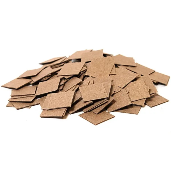 ARMOR SHIELD: CHIPBOARD - 1" x 1" - (2,500/case)