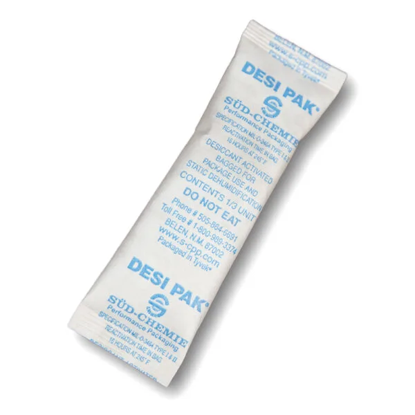 DESI PAK: 1/2 oz -  1" X 3 1/2" - (550/case) - CLAY TYVEK® DESICCANT
