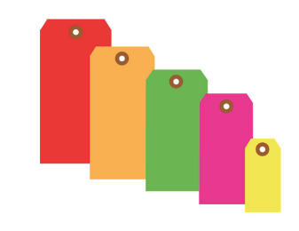 Fluorescent Shipping Tags - 13 pt. / 1000 per case