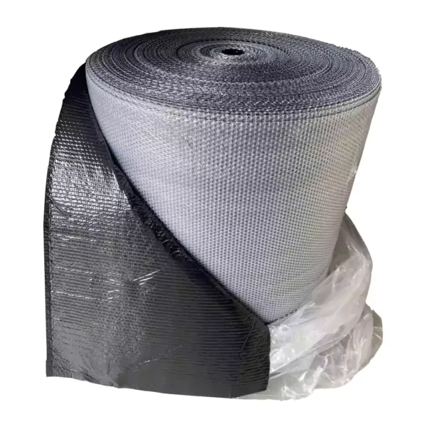 Multipurpose Poly Wrap – 36" x 500' roll - [CLEAR Bubble Pack + BLACK Poly Mat] - Parts Wrap
